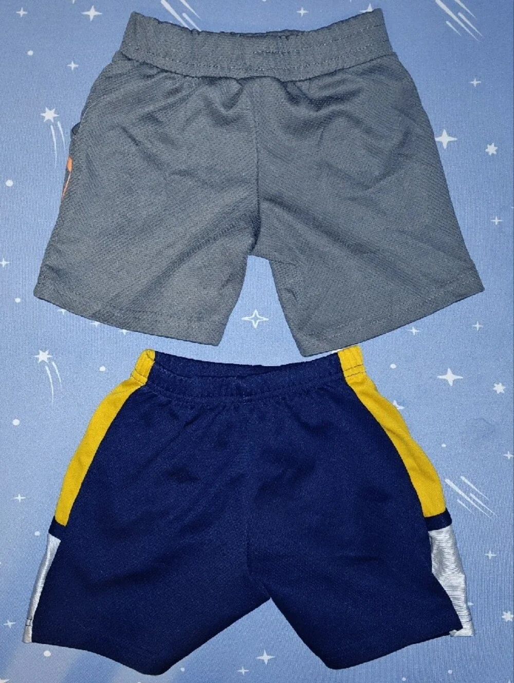 Grey and Navy Kids Athletic Shorts - 2-Pack